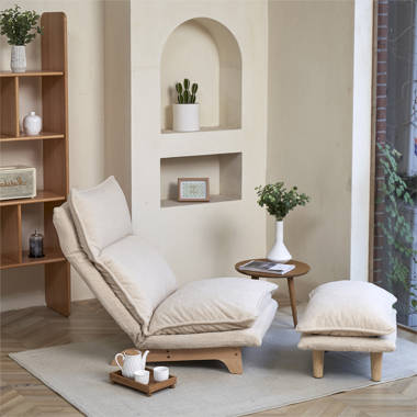 Reclining back chair online with ottoman